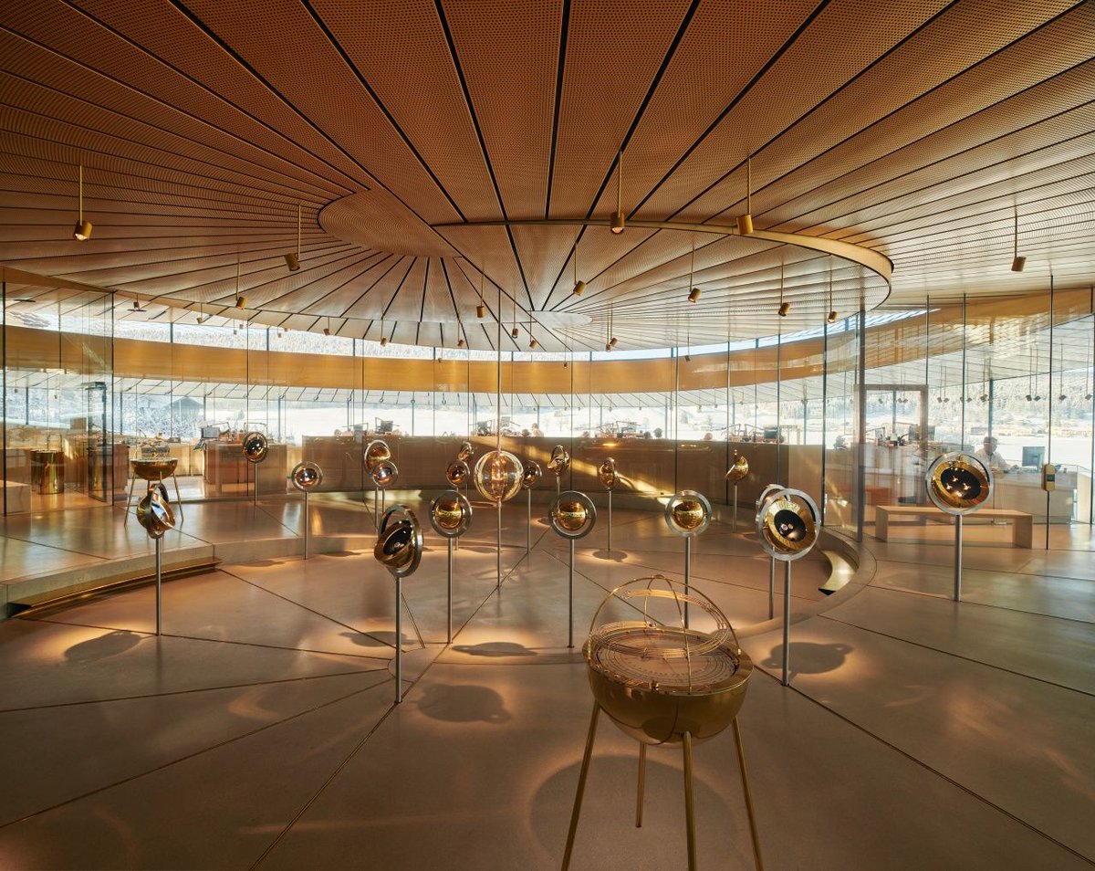 archinect's tweet photo. The swirling @BjarkeIngels-designed museum for Swiss watchmaker Audemars Piguet​ recently opened @BIGstertweets #MuseeAtelier #AudemarsPiguet

https://t.co/cBe2YSC2L4 https://t.co/GFnKyrUCf4