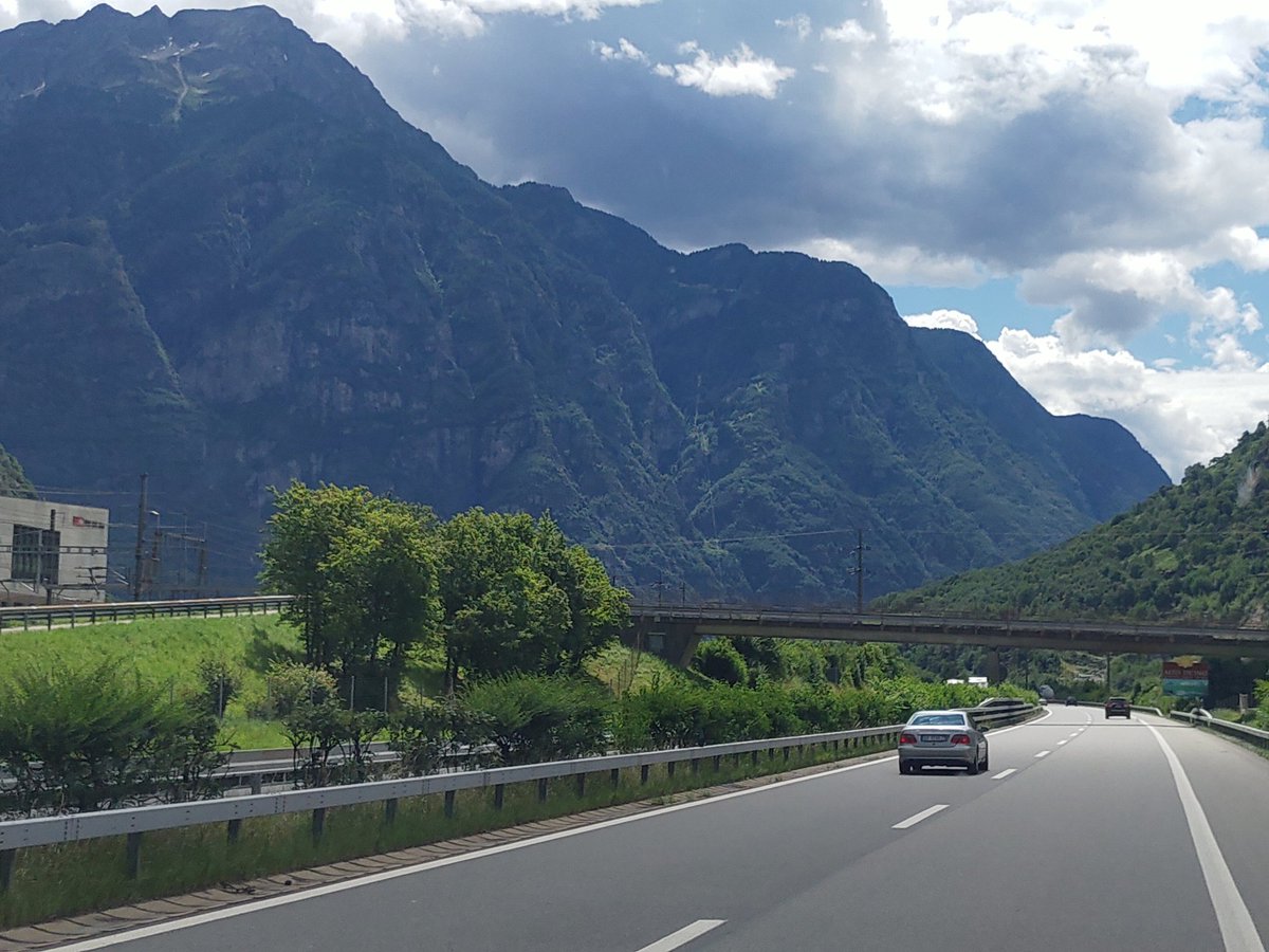Nadia1990's tweet photo. True the Swiss Alps trough Italy heading for Greece. Freedom lays just around the corner https://t.co/4i9QopirMR