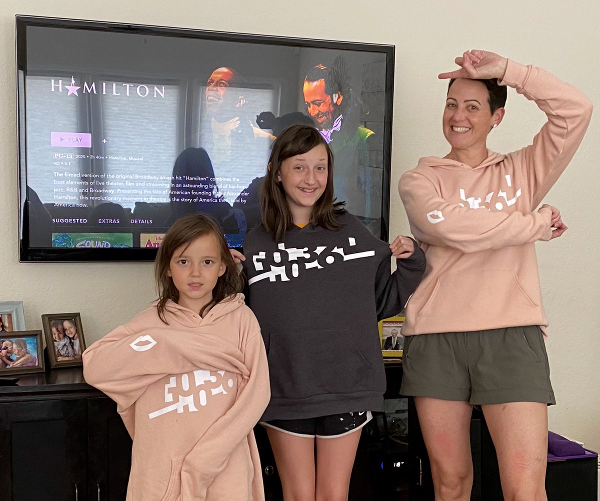 DABCAR1's tweet photo. @TeeRico_LinMan @Lin_Manuel #Hamilfilm @HamiltonMusical Dressed for our Hamilton marathon! Sending ❤️ to Broadway and all Hamilton casts! https://t.co/IhAoOhj0Z1