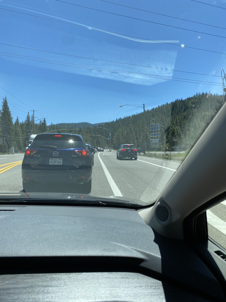 aikoaiko's tweet photo. First time stuck in traffic since SIP was ordered.  We are on our way to Tahoe City on 89.... https://t.co/nnInqEfQGE
