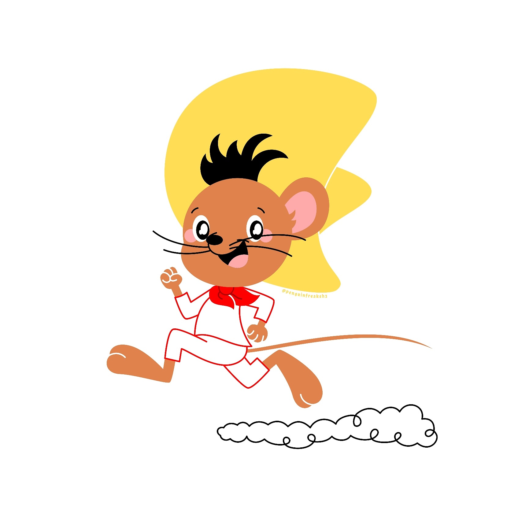 How to Draw Speedy Gonzales from Looney Tunes (Looney Tunes) Step by Step