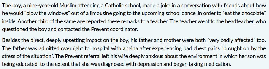 You can read these anonymised case studies in our report, but one example is of the referral of a 9-year-old boy.