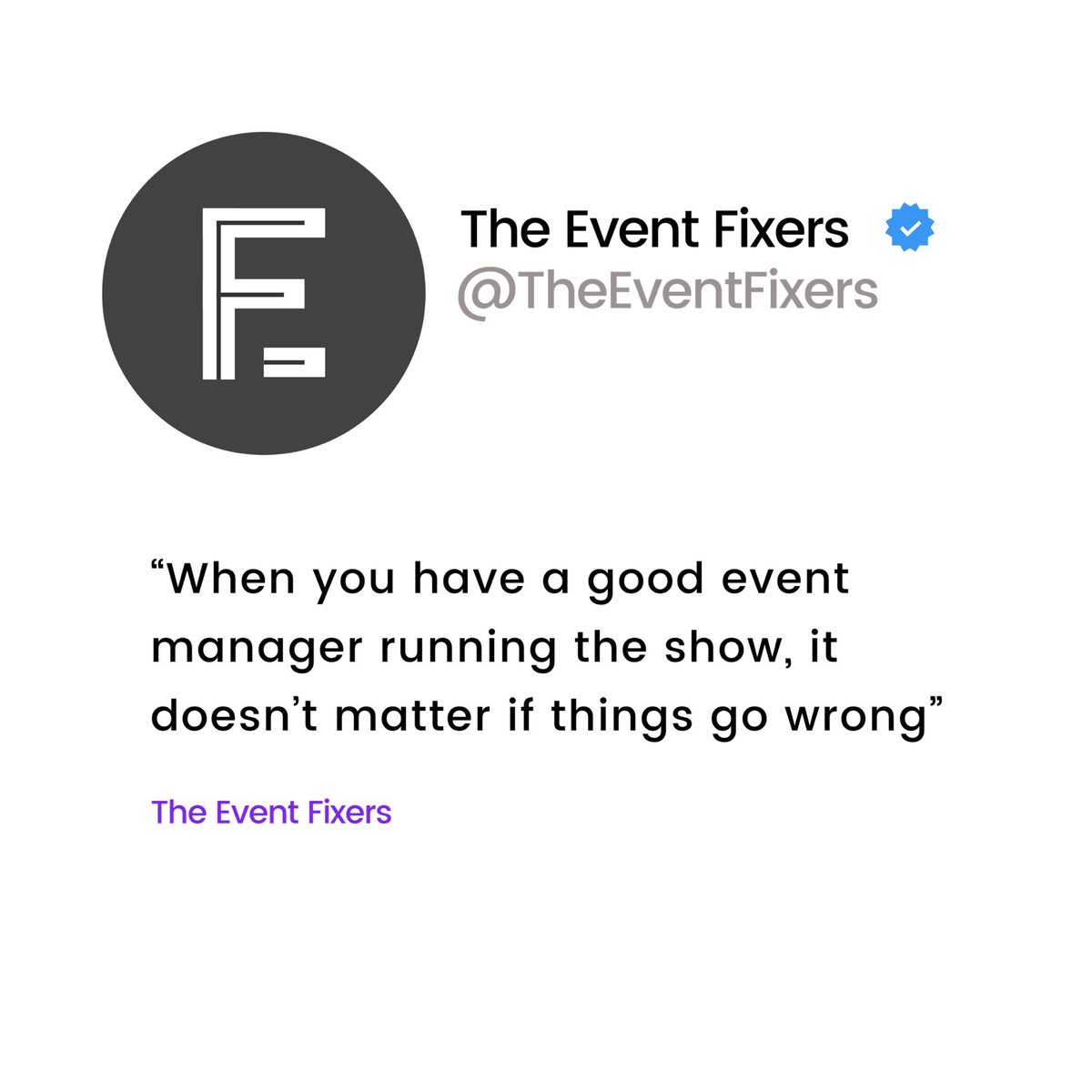 TheEventFixers's tweet photo. We googled inspirational quotes for #EventManagers and all the blog posts we found quoted famous people. Don’t get me wrong, they are brilliant quotes, but you could use those quote for any industry! So, we decided to write our own.
#eventplanner #freelanceeventmanager https://t.co/2RVuDxJm2g