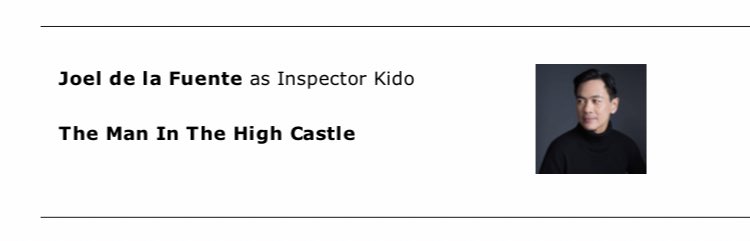 jdlfsource's tweet photo. Joel is on the Emmy 2020 ballot for outstanding supporting actor in a drama series for #HighCastle. Fingers crossed he’ll get a nomination for his incredible performance as Chief Inspector Kido. https://t.co/NPBzE3E3sk