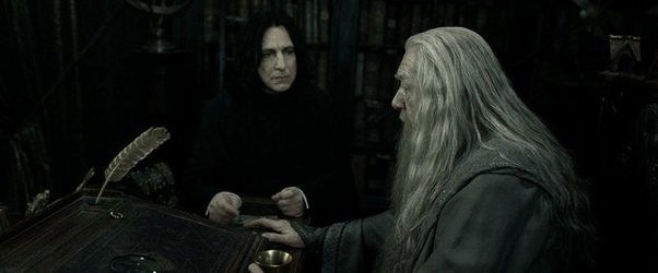 Dumbledore smiled. [...] “I am fortunate, extremely fortunate, that I have you, Severus.” “If you had only summoned me a little earlier, I might have been able to do more, buy you more time!” said Snape furiously.{DH ch. 33}