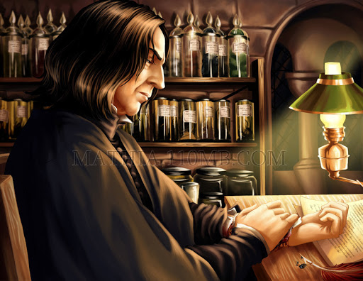 ↳ that don’t come off, Snape. Spots that never come off, d’you know what I mean?” “Snape suddenly did something very strange. He seized his left forearm convulsively with his right hand, as though something on it had hurt him.{GoF ch. 25}