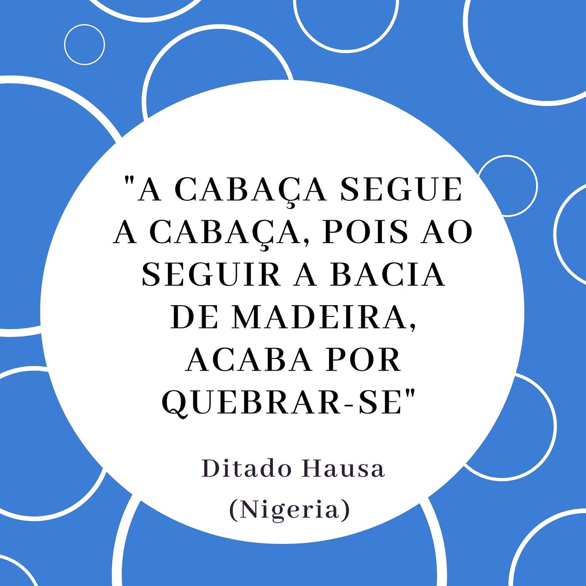 TagoElewaD's tweet photo. Cada qual com sua especificidade
#provérbiosdesexta #proverbs #provérbios #ditados #ditopopular #africanproverb #africa #afrika #nigeria #hausa #African #africanpeople #sayings https://t.co/ax4MbogHmF