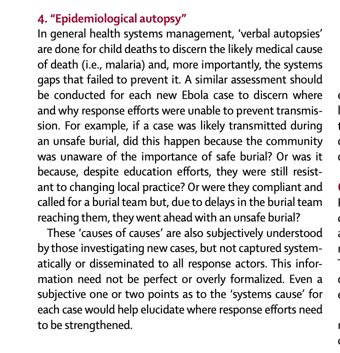 4. Conduct an 'epidemiological autopsy' of every case to understand how, why & where it happenedThis will let us see what is driving transmission in a location-specific way & guide additional interventions needed & where to focus more effort (ie, masking, congregate settings)
