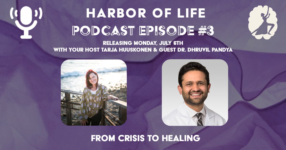 HarborOfLife's tweet photo. What happens when the survivor returns home after the acute medical crisis is over? In our newest podcast, we are pleased to have Dr. Dhruvil Pandya on discussing the Mind-Body-Spirit connection through a patient's healing process and the stages of recovery. https://t.co/YZfAnSEjj0