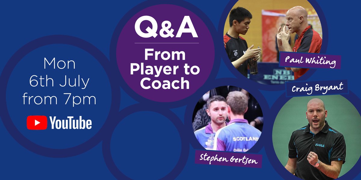 Do former players make the best coaches? Join us this Monday 6th July at 7pm to hear the thoughts of three former players turned coach - <a href="/GertsenTT/">Stephen Gertsen</a> , Paul Whiting and Craig Bryant. Tune in for the live discussion on the TTS YouTube channel 
youtube.com/channel/UCKaYH…
