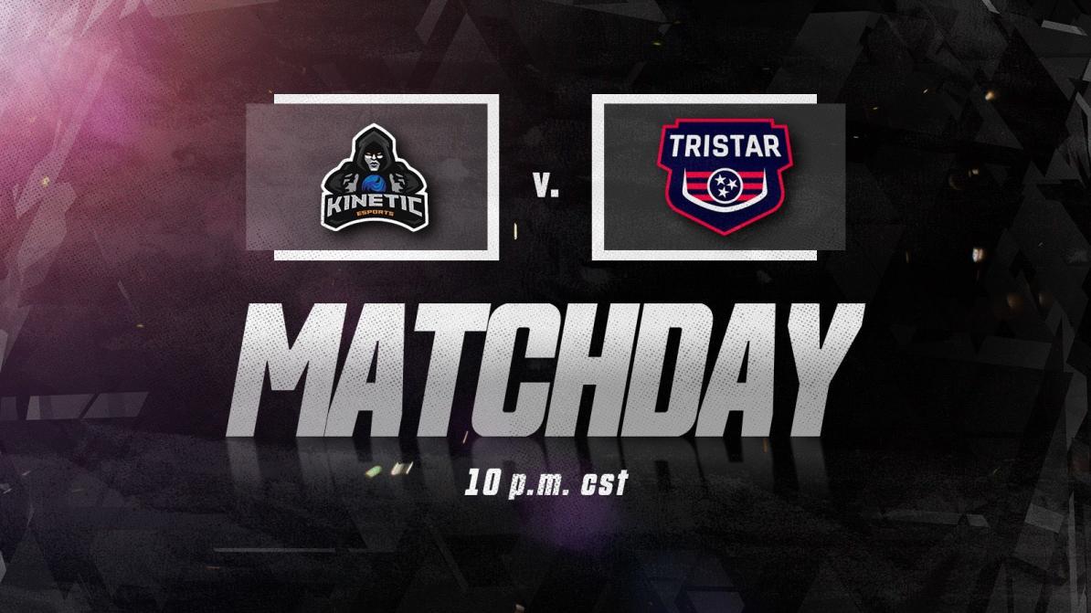 EsportsTenn's tweet photo. 🔥GAMEDAY🔥

@TriStarEsports vs. @Kinetic_GG at 10pm CST 🕙

Watch on our twitch: https://t.co/pU5xm0258k

Come root on Tennessee's team as they play their final pool match to decide their division seeding in @NACAL_COD 🤠

#TennesseeEsports #NACAL #TNCoD #YourState
#WatchLocal https://t.co/mcDhPqciiA