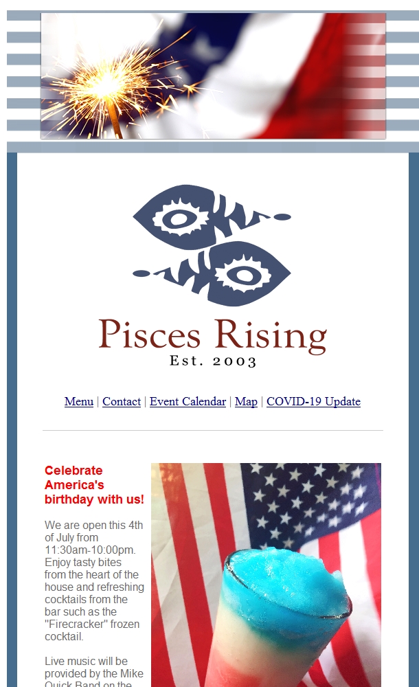 PiscesRising239's tweet photo. Happy Birthday America! + Important Bar Announcement https://t.co/p52ZlfY1cZ https://t.co/7x14ZmLbhb