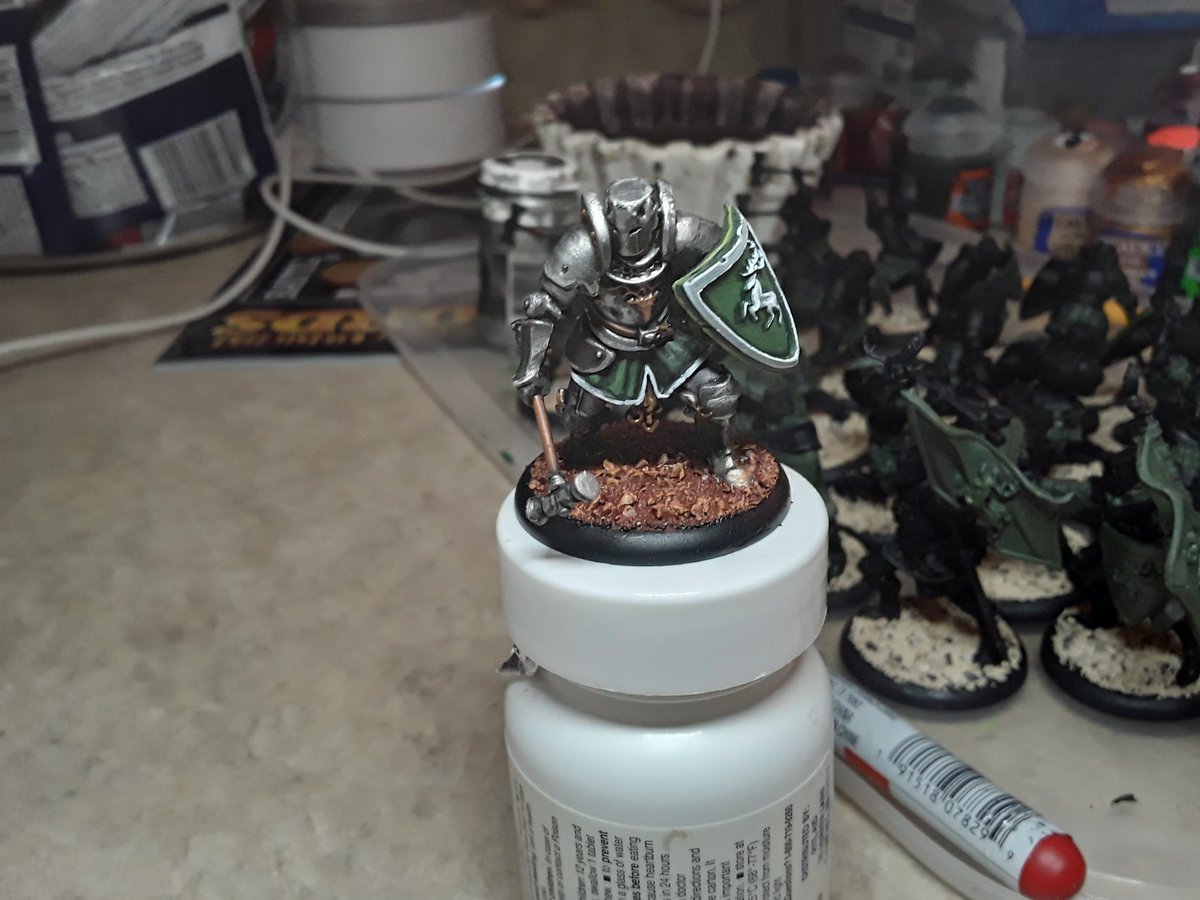 CastleRadgoski's tweet photo. Working on some Baratheons loyal to our boy Renly for a client. I'm pretty happy with the scheme!
#cmon #asoiaf #GameOfThrones #Baratheons #miniature #commissionsopen https://t.co/BsG45XJETt