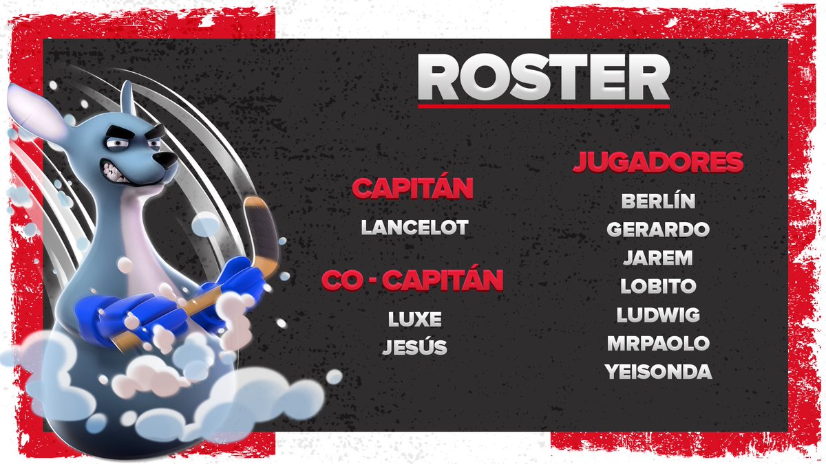 LA SELECCIÓN LLEGA A <a href="/rumble_hockey/">Rumble Hockey 🏒</a>! 🏒 🇵🇪

Presentamos el roster que nos representará en las próximas competencias 🇵🇪 🔥

<a href="/LancelotPA/">Lancelot</a> 
<a href="/Jesus18041526/">TL | Jesus俄</a> 
<a href="/Pao06_Aguirre/">Paolo Aguirre</a> 
@luxe_peru 
@GC0502 
<a href="/YeisonDA2/">YeisonDA™</a> 
@JesusH27 
@Jarem08980048 
<a href="/DjBerlinOficial/">Berlín</a> 
<a href="/LOBITO_RH/">LOBITO</a> 

#GoSelPeruanaRH