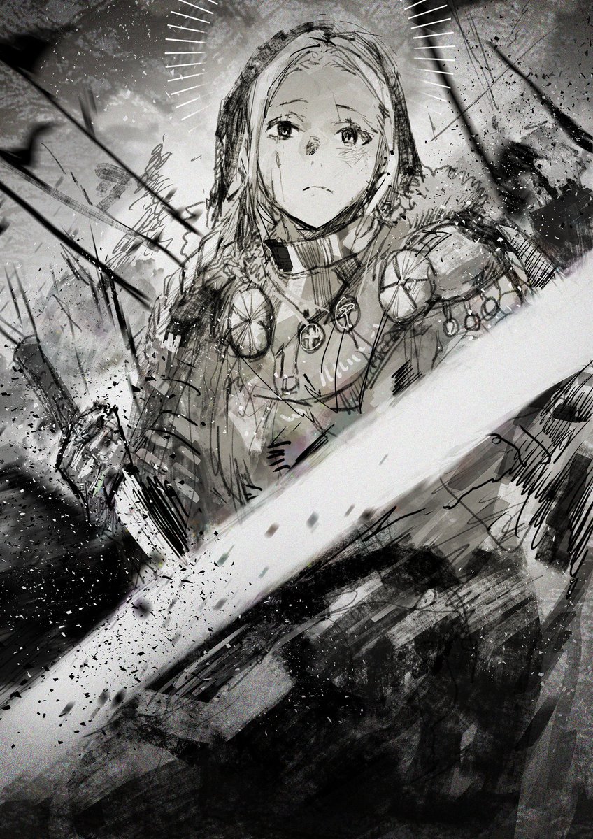 とりあえずお互いの隊列絵と顔はかけたからどんどん駐屯風景とか斥候隊とか書いていこう。 