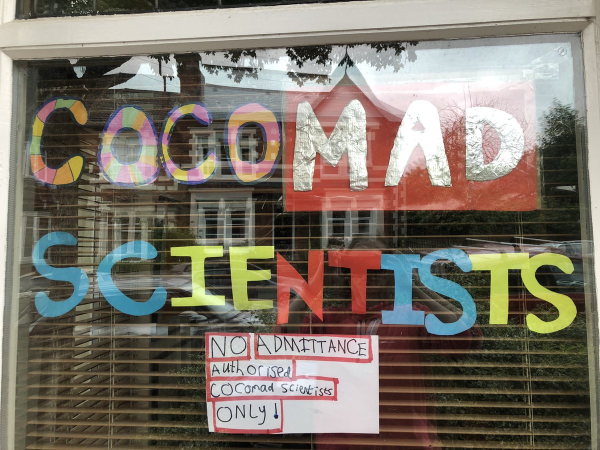 Profs. Freda and Jasper Coates ready for #CoCoMAD experimenting. <a href="/CotteridgeS/">Cotteridge Primary School</a> <a href="/CotteridgePark/">Cotteridge Park</a> <a href="/RoySocChem/">Royal Society of Chemistry</a>