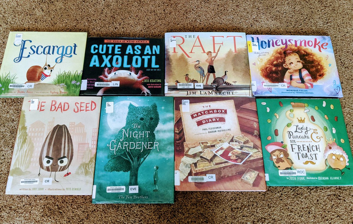 abbileebooks's tweet photo. Latest #LibraryHaul including works from @joshfunkbooks @Jess_Keating @honeysmokeblog @IamJoryJohn @DashkaSlater #JimLaMarche #PaulFleischman #TheFanBrothers #TerryFan #EricFan
#amreading #kidlit #pb https://t.co/QFkgnj4uaq