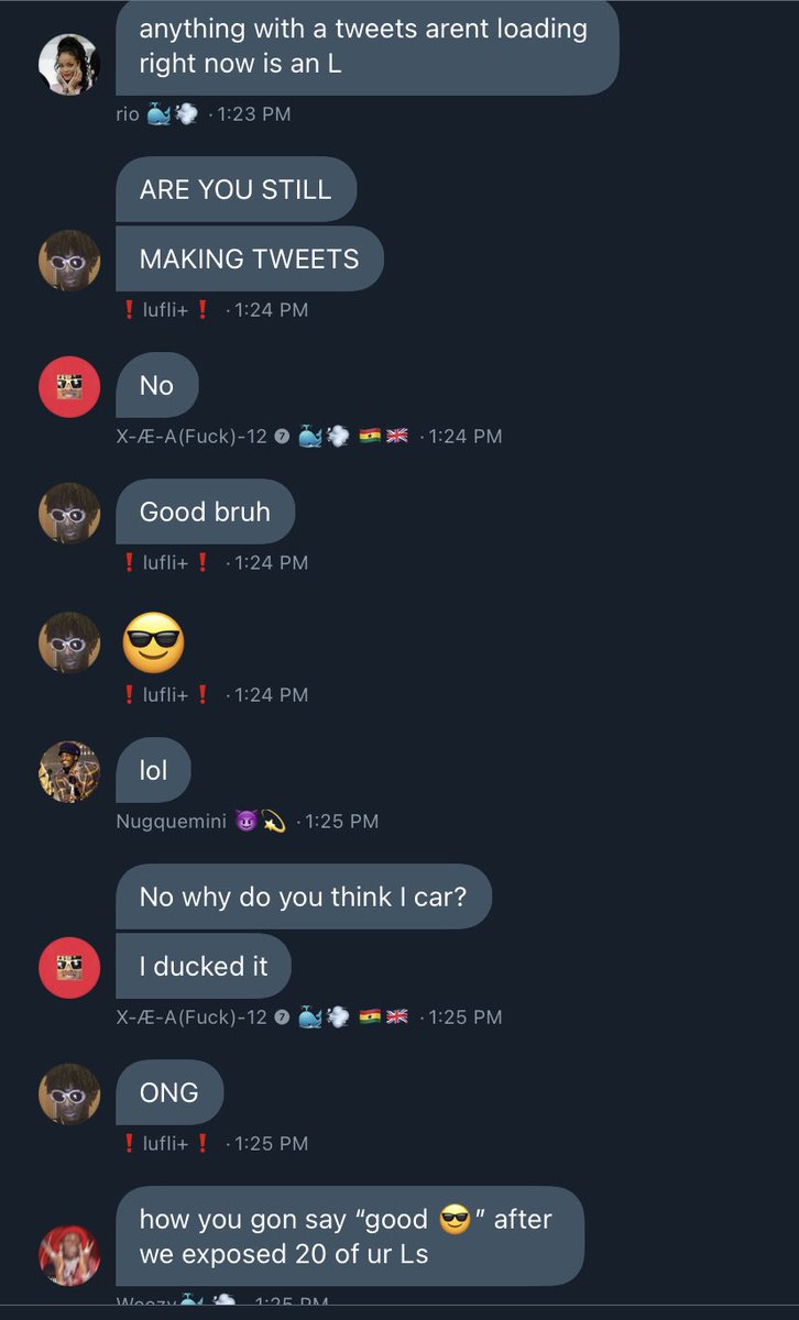 inside Woosh gang gc (named woosh cause of the big woo, RIP Pop Smoke, Stream SFTS, AFTM)