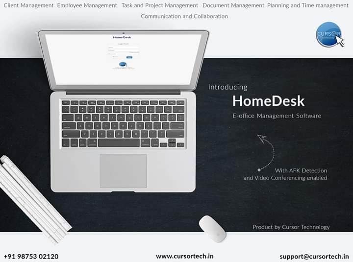team_cursor's tweet photo. Now manage the complex processes of your Office using HomeDesk, E office Management Software
▪︎AFK Detection
▪︎Video Conferencing Enabled
#TeamCursor
#eofficemanagement #software https://t.co/hxWpOwtr46