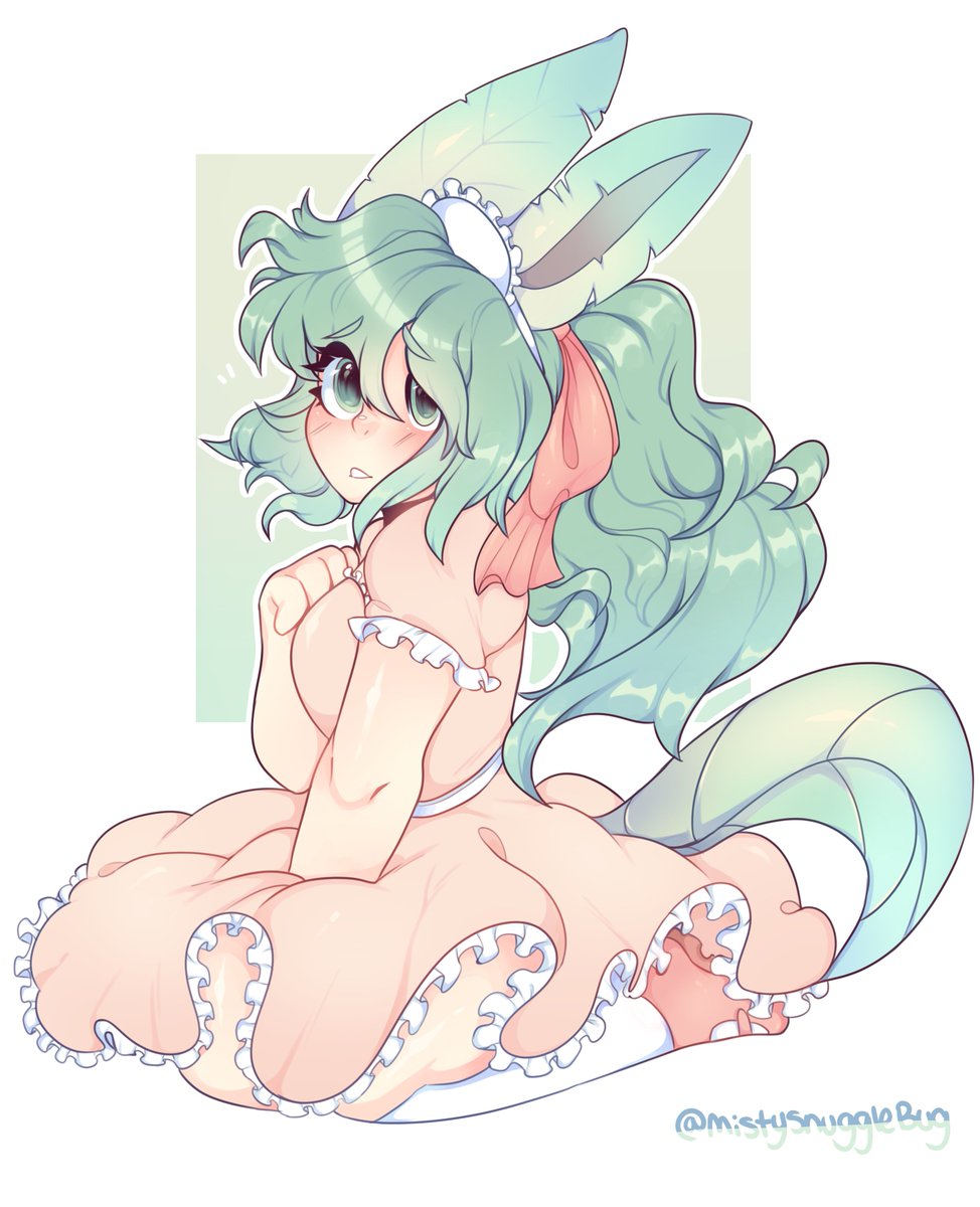 MistySnuggleBug's tweet photo. Leafeon shyly looking at someone cute 😳 https://t.co/BTwwmOZhPz