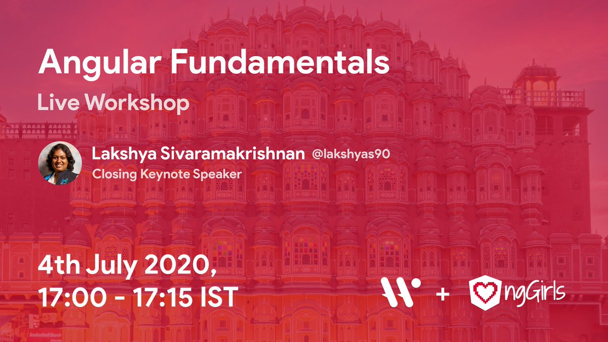 ItsAllAboutWeb's tweet photo. Welcome @lakshyas90 ❤️
She will be joining us tomorrow as Closing Keynote Speaker at 5PM IST

YouTube: https://t.co/F2DA2QoeQl

#Angular #AllAboutWeb #AllAboutWebEvents #TypeScript #JavaScript #WomenWhoCode #ngGirls #ngGirlsIndia #IWD2020 #IWDIndia2020 #WTM #WomenTechMakers https://t.co/pdWhfc4xW9