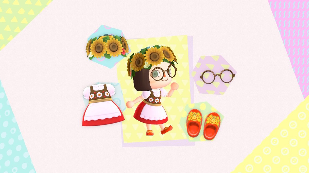 DeenCrossing's tweet photo. I just love this floral crown to bits! #OOTD #AnimalCrossing #ACNH #NintendoSwitch https://t.co/Tmil2C1HeG