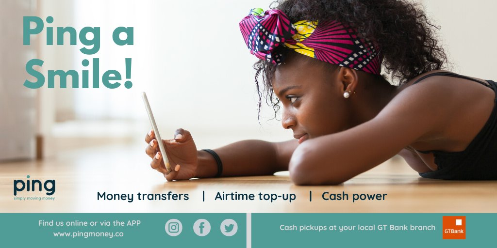 pingmoneyapp's tweet photo. Ping with us! Send Money, cash power and airtime. 
Download the app: https://t.co/2tVyFrXDpP 
Visit online https://t.co/w5lppn0uY8 
#Gambia #PingMoney #pingasmile #pingeasy #TheGambia #buyairtime #gambiandiaspora #sendonline  #Pingagain #PingEasy  #remittances #zerofees #lowfees https://t.co/cPdPtNPM16