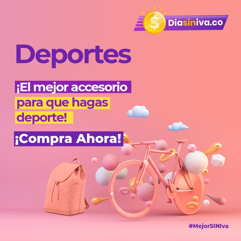 DiasinivaCo's tweet photo. ¡Preparamos elementos deportivos que te van a encantar! ⚽️🏀🚴🏻‍♀️⛹🏼‍♂️

Ven y conoce nuestra categoría de Deportes y enamórate de nuestras ofertas.

Ingresa a https://t.co/uoI3AKhmUm

#MejorSinIVA #DíaSinIVA  #Deportes #Colombia https://t.co/Gf6OK0chkW