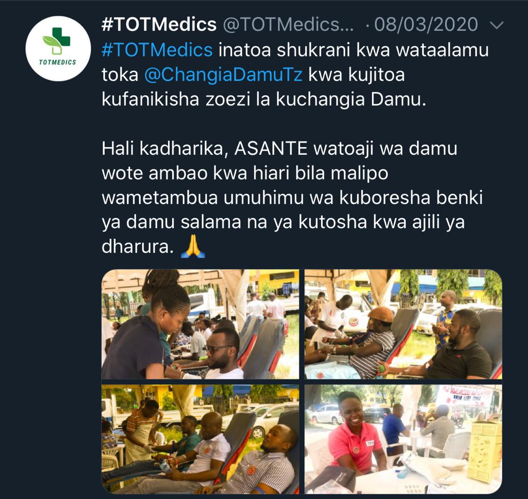 NormanJonasMD's tweet photo. @moodewji Congrats,let's join forces and bring back to society;

#TOTMedics @TOTMedics2020 is planning to host 2nd free Medical Camp (screening- diabetes, hypertension, sickle cell)consultation and blood donation) at #TOTBonanza @TOTBonanza

1M+ can support availability of additional tests https://t.co/hA5R1Sav6q