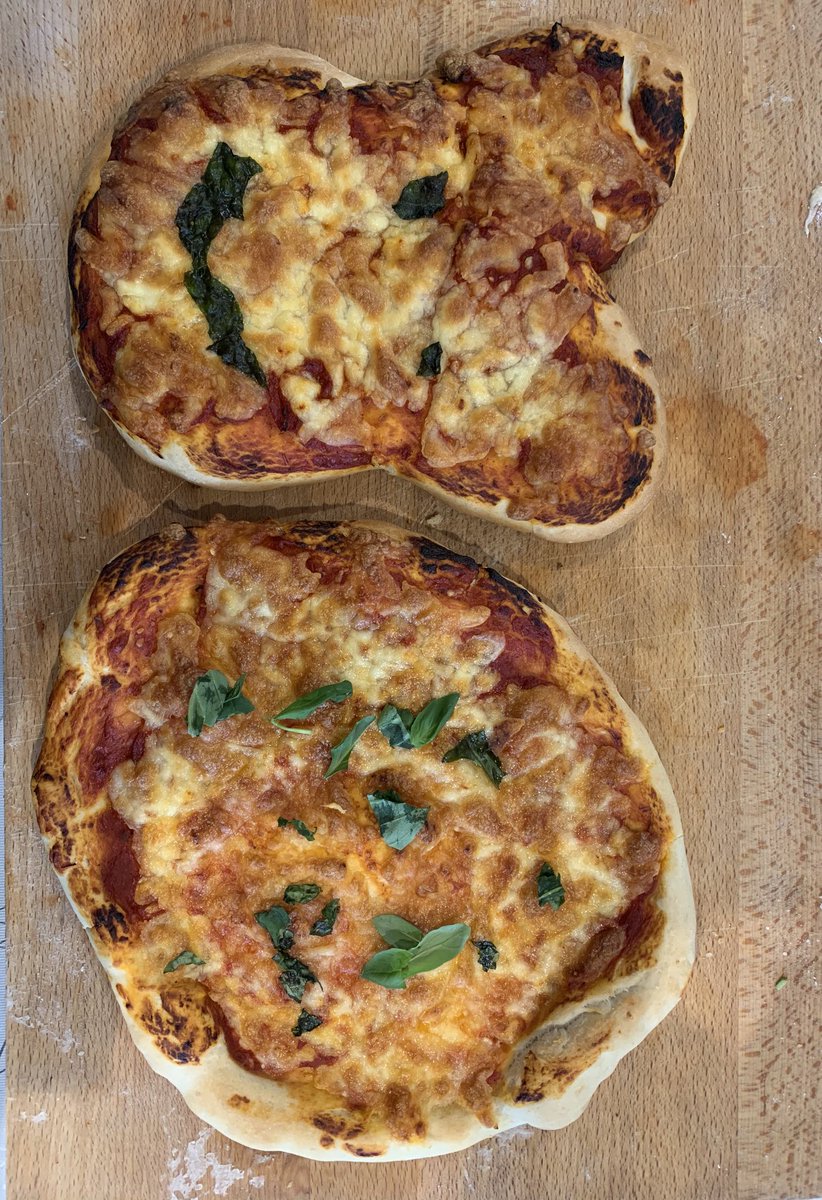 MrAMillburn's tweet photo. Our year group have just completed our first remote live cookery session with the amazing @Lwagstaffe and Sarah @PremierFoods_FS. If everyone you took part is like me, there will be some happy kitchens. Perfect pizzas. Well done and thank you to everyone involved. #proudtobehcjs https://t.co/q8vDRLx5yP