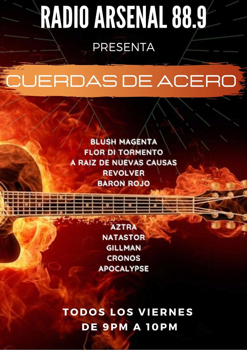 Cuerdas De Acero!!! <a href="/LaEsenciaRadio/">La Esencia</a> <a href="/nenas_freud/">Nenas Freud</a> <a href="/ellasyelrock/">@EntreEllasyelRock 🤘</a> <a href="/RGARVETT/">Ronnie Garvett</a> <a href="/MelomaniacRadio/">Melomaniac Radio</a> <a href="/melomaniacvzla/">Melomaniac Radio</a> <a href="/Melomaniacshow/">Melomaniac Report</a> #MetalNacional #RockNacional #ApoyaNuestrasBandasNacionales!!!