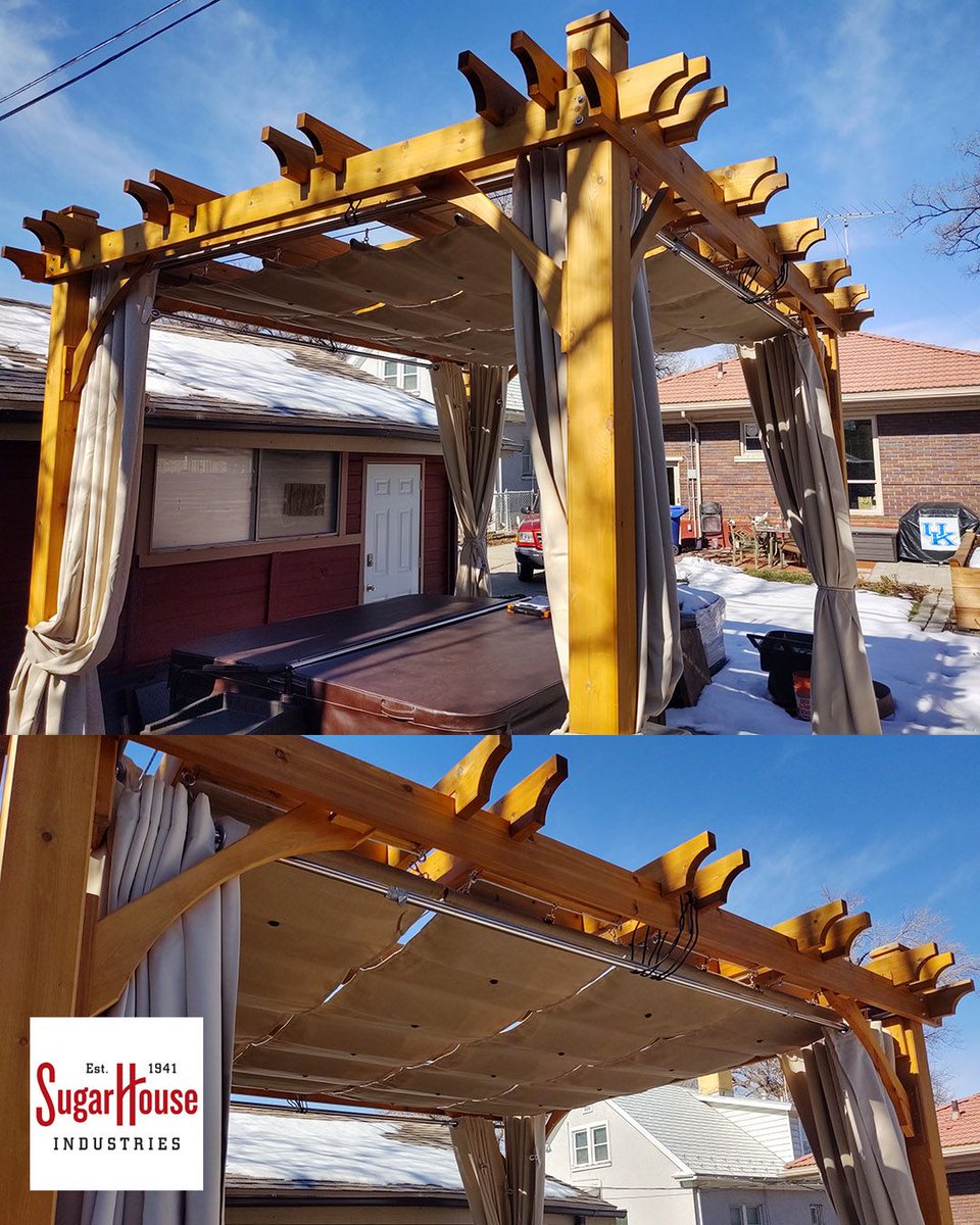 SugarHouseInd's tweet image. We can create the perfect shape, style &amp;amp; color for your future awning. Just ask Paul, this is what we did for him.  Contact us today for a free quote.

#awning #shadeawning #dropshade #utahawning