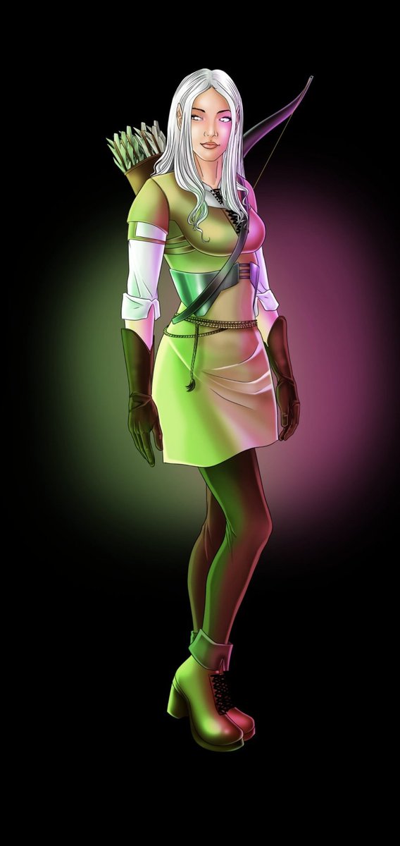 Millie. Assistant to the Lady of the Lake. A young adult in Ashari(elven) years. Extremely gifted with a bow. Extremely innocent and naive due to her isolation from the outside world. She just wants everyone to be happy and to see her homeworld of Fanterra gor the first time.