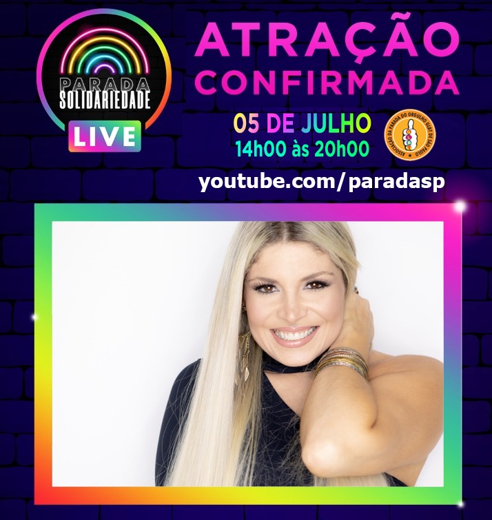 paradasp's tweet photo. #ParadaSolidariedade Live neste domingo! Dia 05 de Julho das 14h às 20h! Atração confirmada Adryana Ribeiro Todos os detalhes aqui https://t.co/Xj5n6vbyka
⠀
Anota na agenda para não perder! Vai ser incrível! ❤🏳🌈 https://t.co/a6rEJ0dZUY