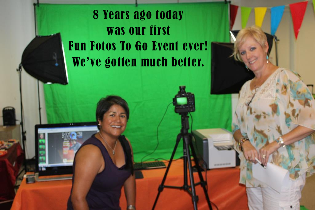 FunFotosToGo's tweet photo. 8 years ago today was our first Fun Fotos To Go event. We've learned so much in that 8 years, and we've gotten so much better at what we do and expanded what we offer. We can't wait to be back out there having fun again. Until then... Mask Up! https://t.co/0ik4tKzAUj