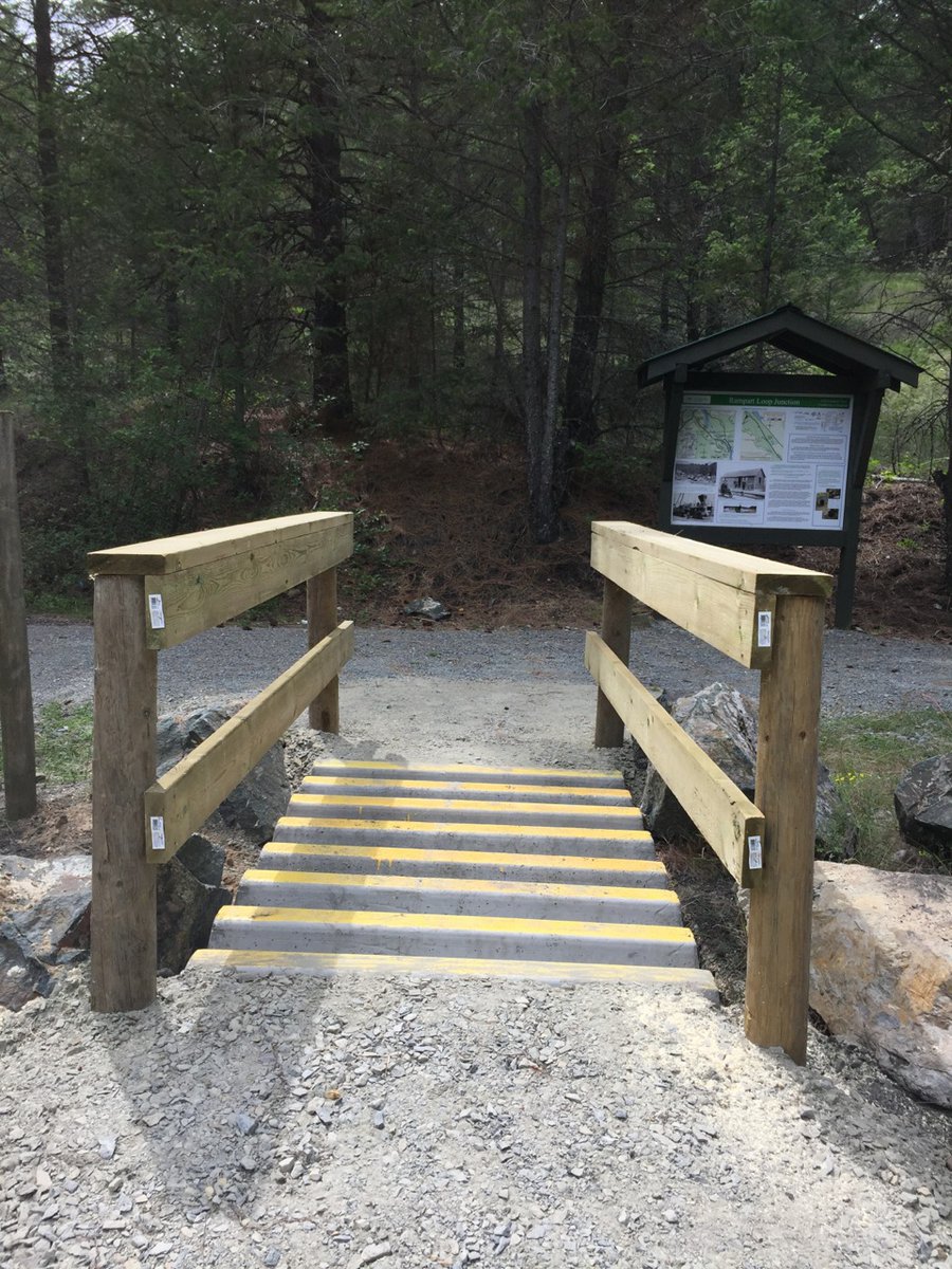 ChiefIsadoreTr's tweet photo. New cattle-guard installed. We thank RSTBC's Lisa Cox for providing materials and an indigenous work crew for the initiative.  Supervised by @TrailsBC 's Neil Shuttleworth, Dean and Will did a great job on the project while  having to deal with the pesky mosquitoes. https://t.co/dVVNm9PmSL