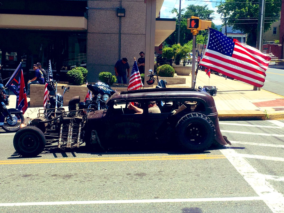 This vehicle got some cheers as it drove by.