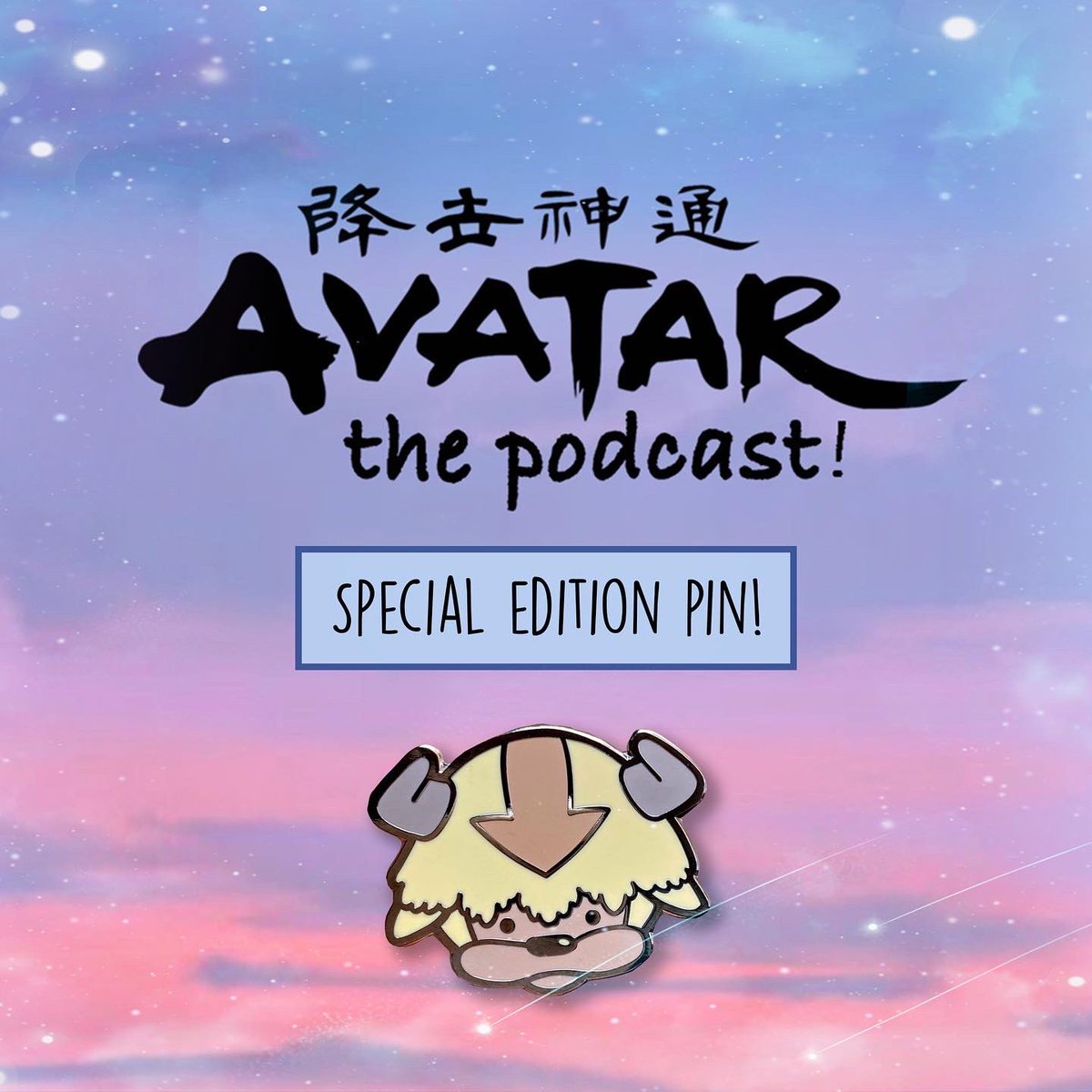 JoisansStudio's tweet image. ✨NEW PIN!✨
Special edition Appa made for Avatar: The Podcast! (@PodcastAvatar). 
If you’re looking for a new podcast to listen to, are an #AvatarTheLastAirbender fan, or just love Appa, we have something for you! Link in the description 💛