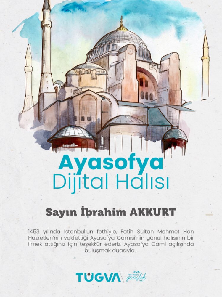 Peygamberimizin Cennetle müjdelediği, Fatih Sultan Mehmet Hanın “ya İstanbul beni Ya ben İstanbul’u alacağım “ dediği en kutsal emanetsin  Ayasofya 

 #ilmekilmekAyasofya #Ayasofya