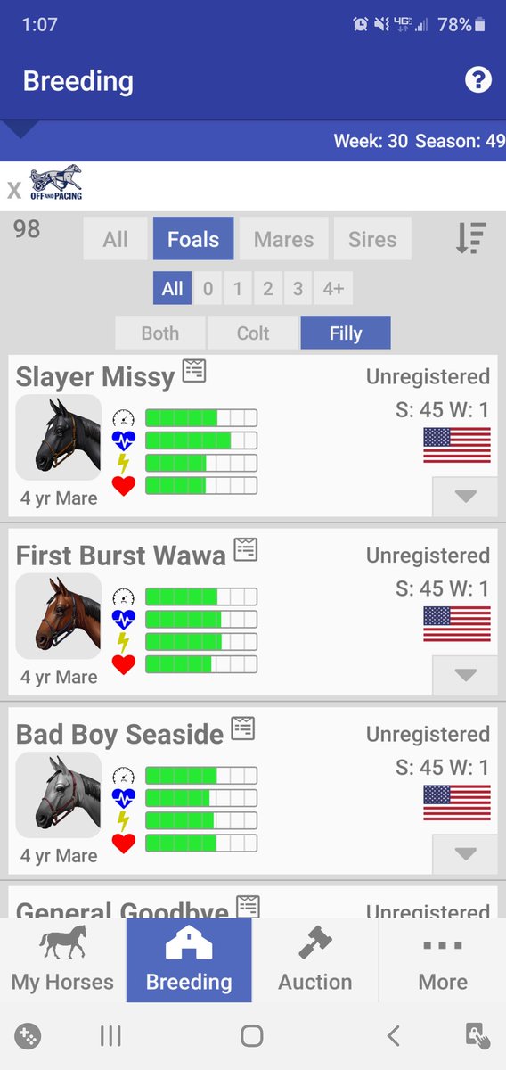 Just a sample of mares id like to sell United States region. Global minimum <a href="/AndPacing/">Off and Pacing</a>