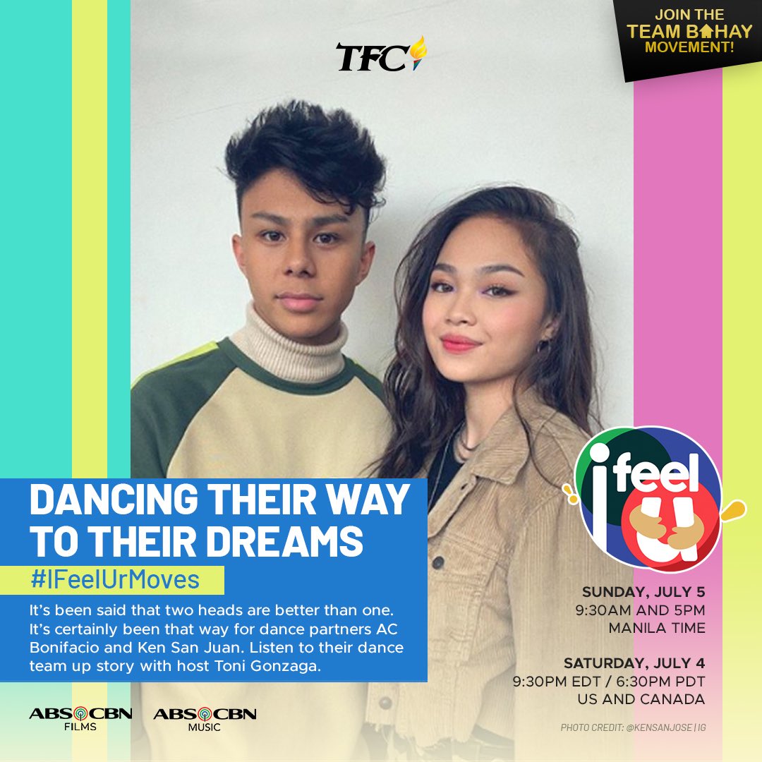 kendreeph's tweet photo. #SayawNgBuhay feels tayo sa #IFeelU kasama ang KenDree! Excited ka na bang makipag-kwentuhan at makipag-sayawan sakanila? 'Coz we are! 🤩

July 5 na, 9:30 AM &amp; 5 PM MNL on TFC's FB pages, TFC Online: https://t.co/JZLkkx24Wg, &amp; TFC IPTV! https://t.co/cLtfhT3YeJ