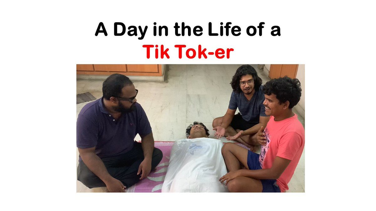 Saisanthosh17's tweet photo. When Tik Tok is the way of life!
A @heartranjan presentation
#HariBabu #TobyThomas
#TikTok #IMissTikTok #TalentCannotBeBanned
https://t.co/YfagjzFeJv https://t.co/cgcmi1QdyW