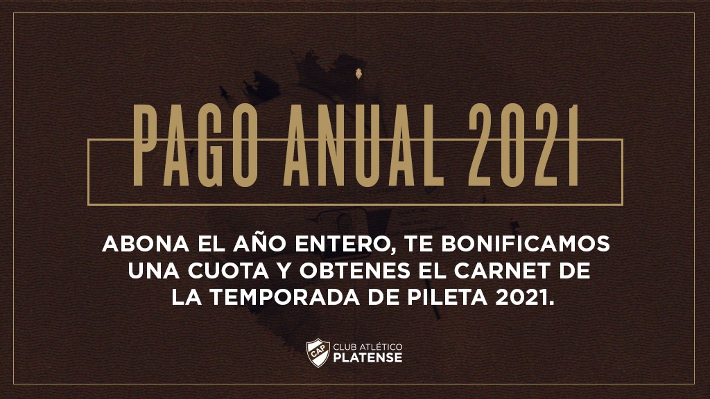caplatense's tweet photo. [Socios] Ya se encuentra disponible el pago anual para el 2️⃣0️⃣2️⃣1️⃣

🔥 Si abonas el año entero te bonificamos una cuota, obtenes el carnet de temporada de pileta y participas de los sorteos mensuales.

🌍➡️ https://t.co/6Q172HKaiJ

#PlatenseEsFamilia🤍🤎🤍 https://t.co/7vR4D7sSFY