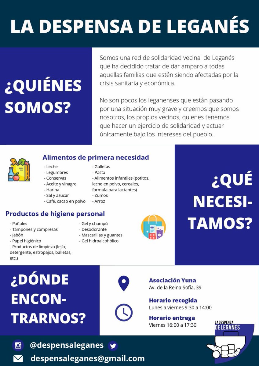 ArteInvent's tweet photo. .@DespensaLeganes
 Lo más importante a día de hoy es cuidarnos los unos a los otros.
Desde el #EspacioInventArte queremos agradecer la iniciativa.
¿Te apuntas?
#LeganésNorte
#Leganés https://t.co/0JsV95zLLD