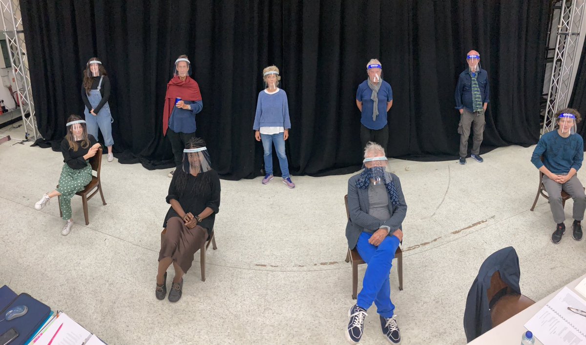End of first week of rehearsals for Hamlet. A socially distanced photo. 😳 <a href="/BKL_Productions/">Bill Kenwright Ltd</a> <a href="/IanMcKellen/">Ian McKellen</a> <a href="/ColeEmmanuella/">Emmanuella Cole</a> <a href="/benallenactor/">Ben Allen</a> <a href="/alis_w_davies/">Alis Wyn Davies</a> #johnathanhyde #seanmathias we are the lucky ones even tho we don’t have an opening date yet...#SaveOurTheatres