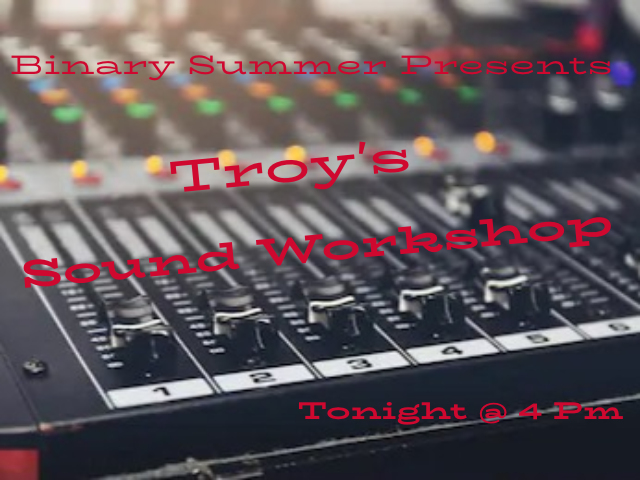 prismtheatreco's tweet photo. Don't forget about the sound workshop TONIGHT at 4pm hosted by our very own @OfficialTroyJ!!! Be prepared to learn and have your mind blown! Link is in our Bio!! The password is "Sound" https://t.co/1EqYJioxeX