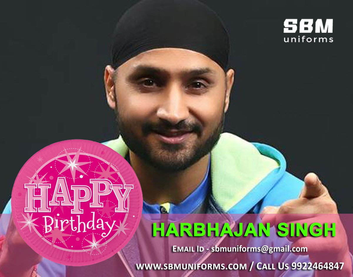sbmuniforms's tweet photo. Happy Birthday Dearest @harbhajan_singh one of the greatest #Cricketers We have seen. 

We would like to see once again playing in Indian Cricket Team. 

We will never forget hat trick against Aussies. All the best for your future 

#cricketmerijaan #birthdayboy #birthdaywishes https://t.co/uBbAdEYh6I
