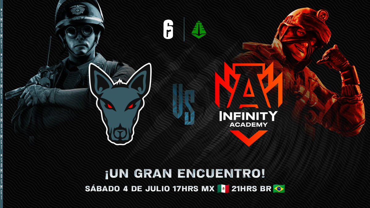 equipomet's tweet photo. Mañana tenemos nuestro segundo encuentro en contra de @InFinitye_sport 

¡Vamos con todo!

#R6latam

💻 https://t.co/cJgd4Qr6ay 
⏰ 17:00 🇲🇽 19:00 🇧🇷

#SomosMeT https://t.co/pNVneIlvmY