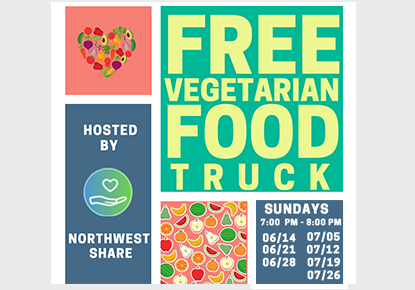 SPLBuzz's tweet photo. Come get dinner in Delridge on Sundays in July! Free Vegetarian Food truck will distribute dinners in the Delridge Branch parking lot from 7 - 8 p.m.  July 5, 12, 19 &amp; 26.
https://t.co/h58Z6b1y00 https://t.co/D47E3uje1V