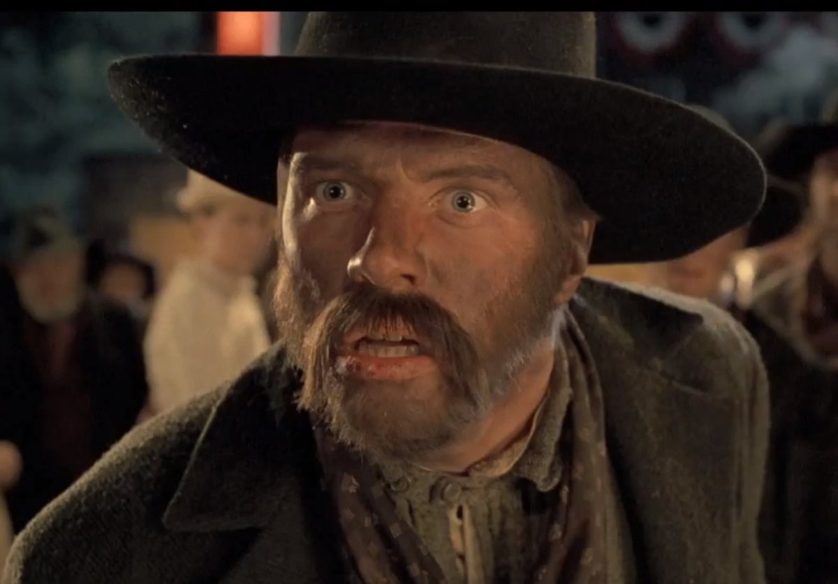 RadioTimes's tweet image. Thomas F. Wilson reportedly based his performance as Buford "Mad Dog" Tannen on Lee Marvin's titular character in The Man Who Shot Liberty Valance. Can you spot any other homages to classic Westerns in the film? #RTFilmClub #BacktotheFuturePart3